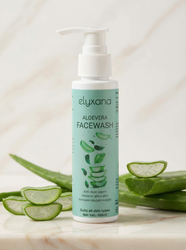 Premium Alyxana Facewash Product Photo Elyxana Aloe Face Wash
